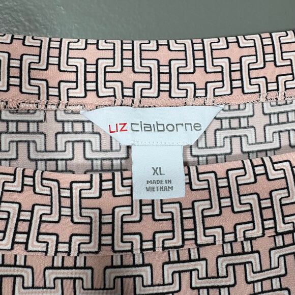 Liz Claiborne Women's Pink Retro Glam Square Neck Blouse - Size XL - Corpcore - Picture 4 of 6